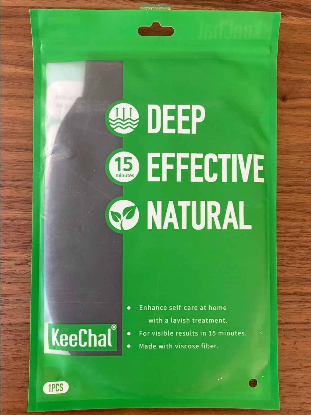 KeeChal Deep Exfoliating Glove Viscose Body Scrub Mitt Black New